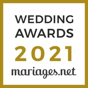 Badge officiel Wedding Award 2021 mariages.net — Fleurambulle, fleuriste mariage Bordeaux et Gironde