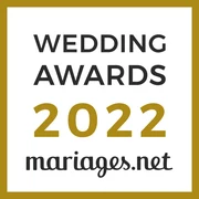 Badge officiel Wedding Award 2022 mariages.net — Fleurambulle, fleuriste mariage Bordeaux et Gironde