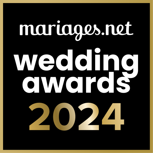 Badge officiel Wedding Award 2024 mariages.net — Alexandra Grall, fleuriste mariage Bordeaux et Gironde