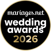 Badge officiel Wedding Award 2026 mariages.net — Fleurambulle, fleuriste mariage Bordeaux et Gironde